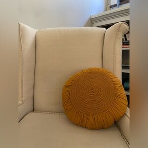Target yellow/orange round throw pillow